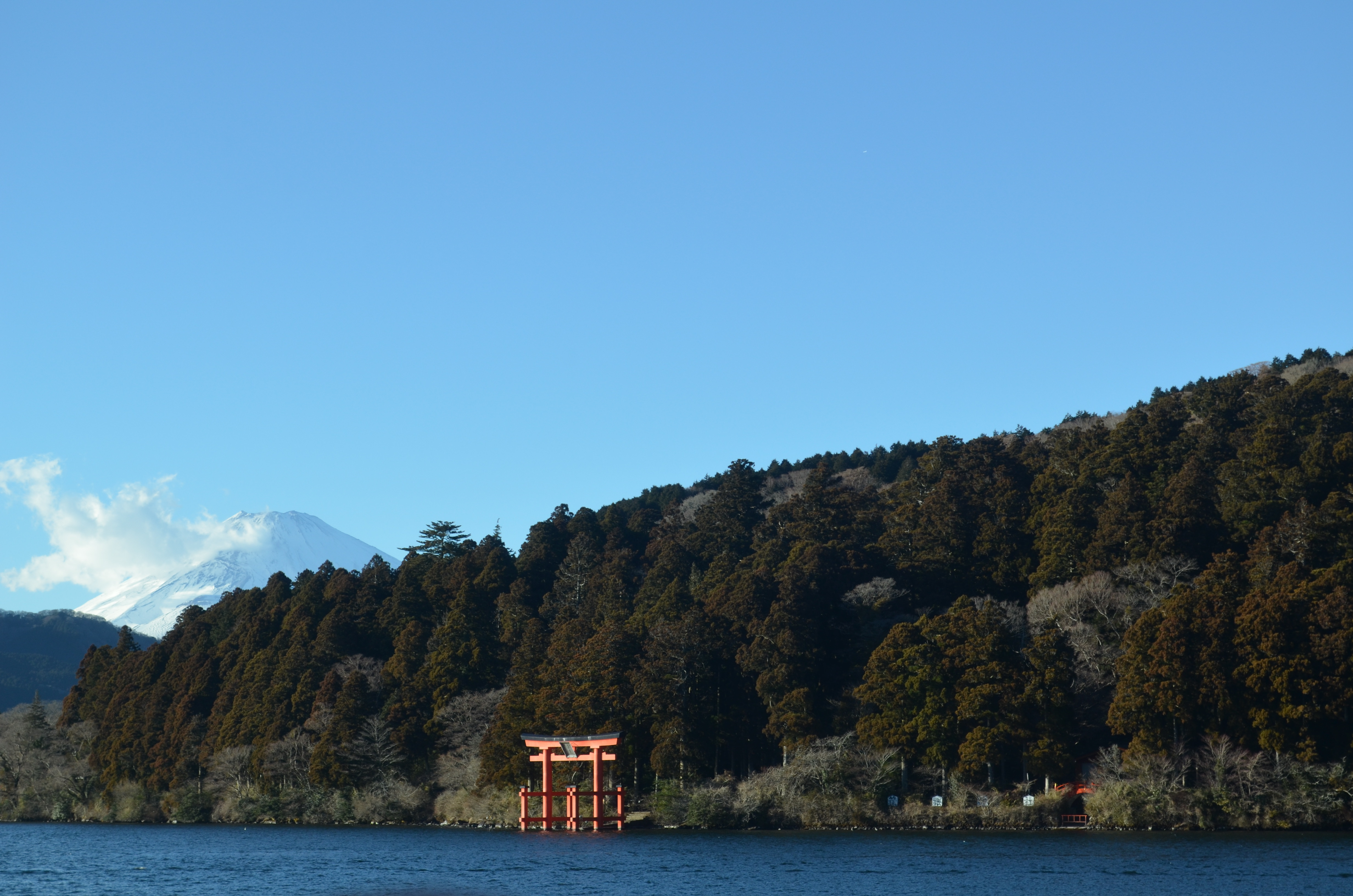 Fuji from a boat